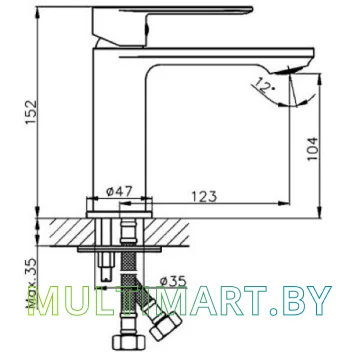 Смеситель Haiba HB10590-7 (черный) картинка 2